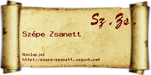 Szépe Zsanett névjegykártya