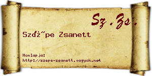 Szépe Zsanett névjegykártya