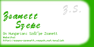 zsanett szepe business card